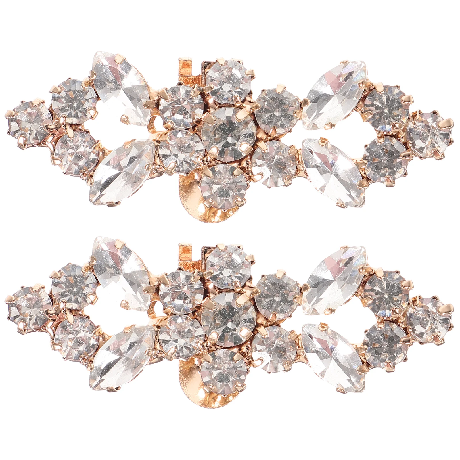 

2pcs Rhinestone Buckle Shoe Clips Decorative Bling Embellishments for Pumps Heels Sandals Wedding Party Accessories Shoe