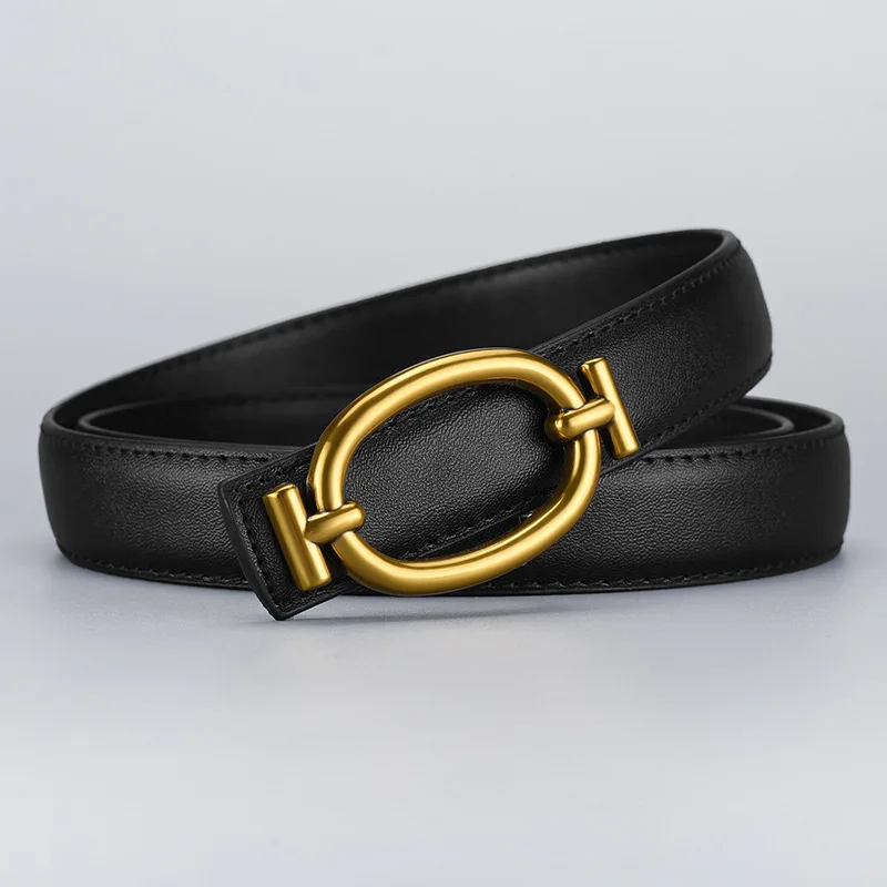 Кожаный женский ремень с пряжкой, джинсовые аксессуары, универсальные ретро и простые женские тонкие ремни для роскошных дизайнерских брендов