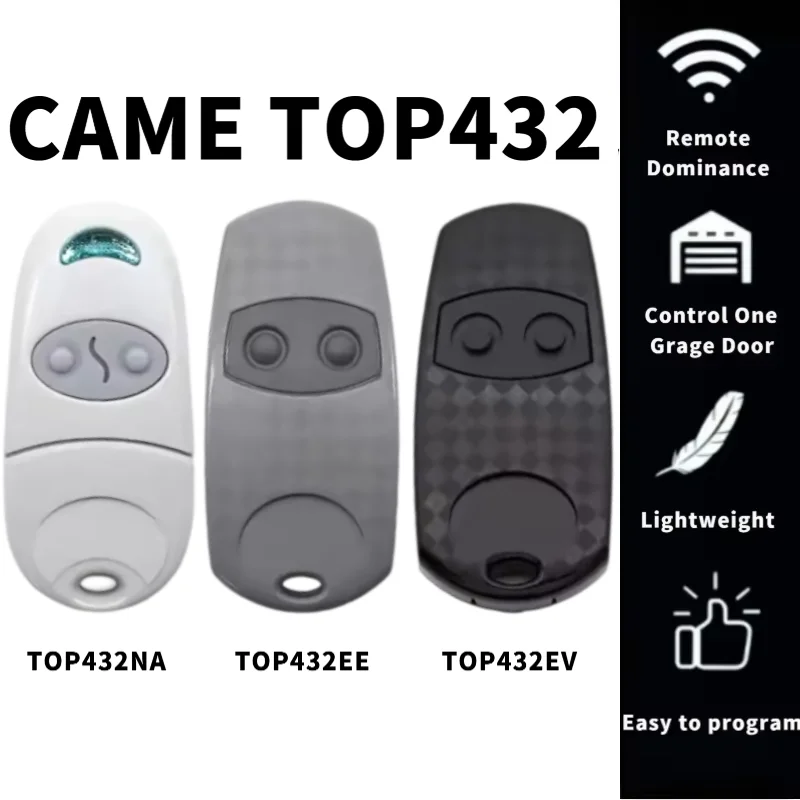 Came Top432Na Top432Ee Top432Ev Top433.92Mhz Dual-Channel Garage Door Remote Control Face-To-Face Copy Clone Transmitter