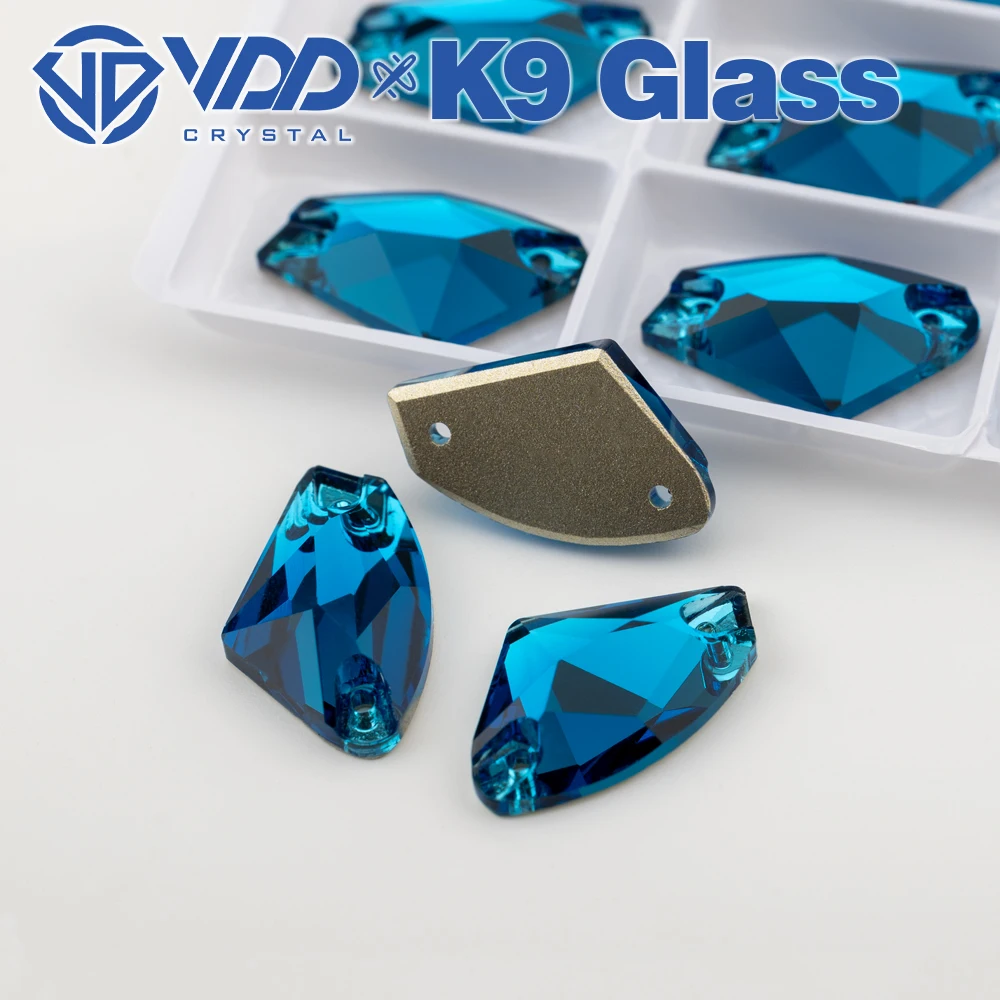 VDD S115 Indicolite Galactic Top Quality K9 Glass Sew On Rhinestones Crystal Flatback Sewing Stones For Clothes Decorations