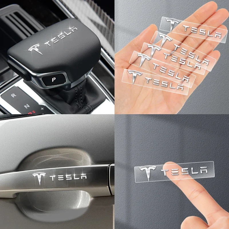 2/5/10pcs Car Stickers Car-Styling Logo Interior Decorative Accessories for Tesla Model S 3 X Y Smart Fortwo Forfour 453 451 450