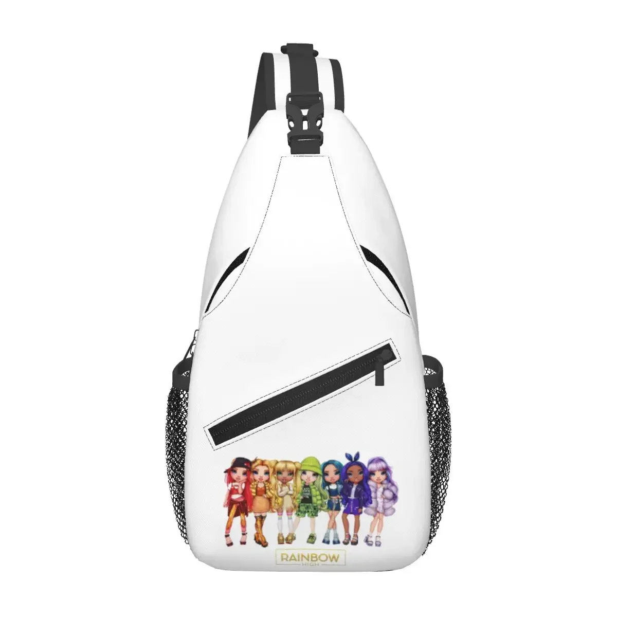 

Rainbow High Chest Bag Men Sling Crossbody Backpack Chest Bag Travel Hiking Daypack Shoulder Bag