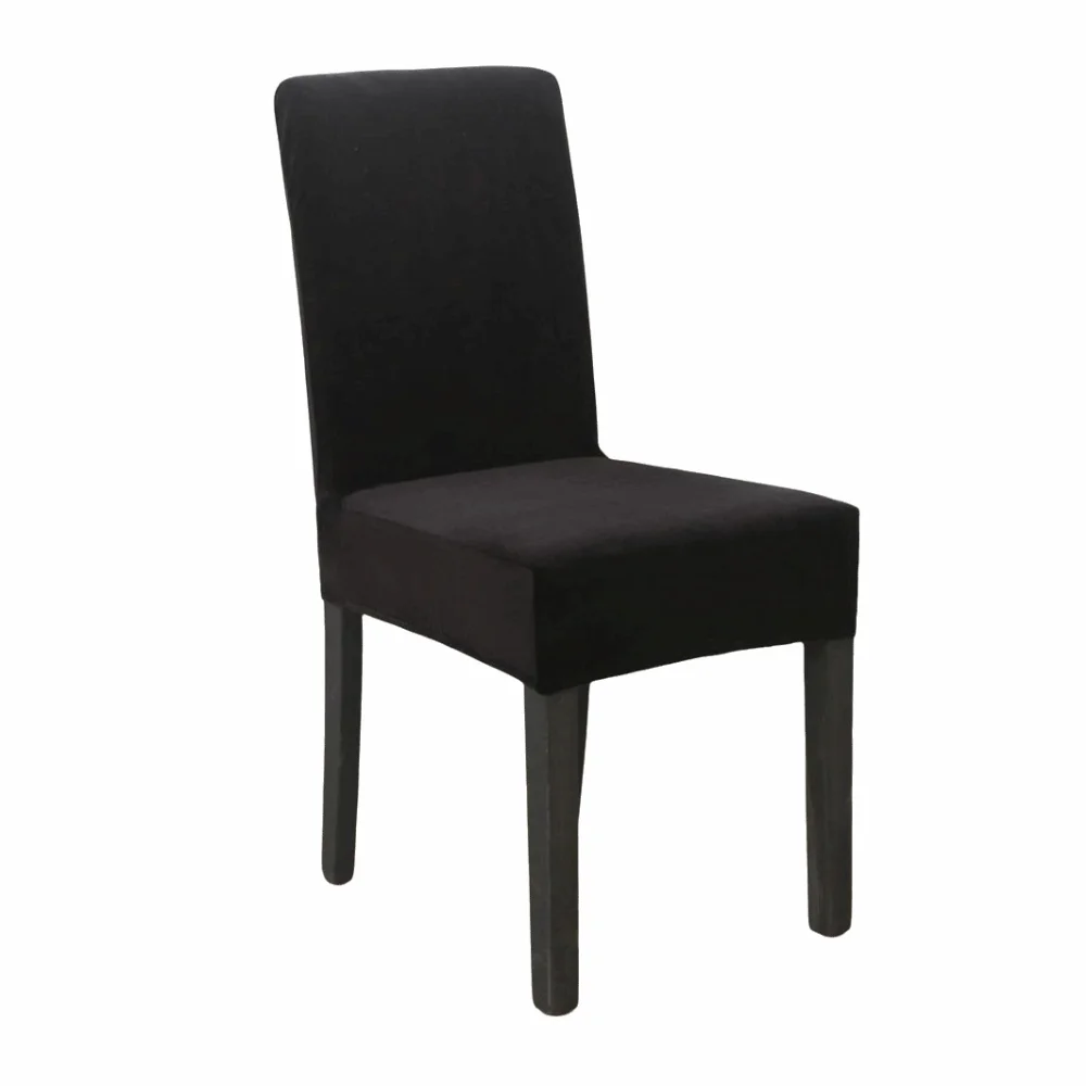 Washable Thickened Plush Chair Cover Velvet Dust-Proof Full Wrap Stool Cover Stretchable Anti-Slip Chair Protector Restaurant