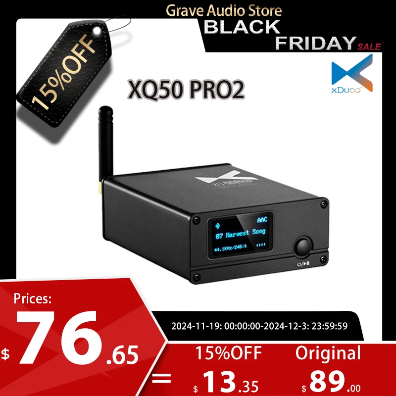 xDuoo XQ50 pro2 Bluetooth Audio Receiver Converter QCC5125 Buletooth 5.1 DAC XQ-50 pro 2 support LDAC PC USB DAC XQ50pro2 v2