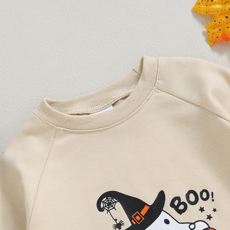 ZZLBUF Infant Baby Girls Boys Romper Long Sleeve Crew Neck Pumpkin Print Fall Bodysuit Halloween Clothes