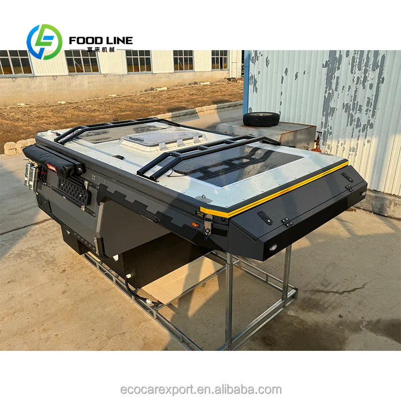 Customized Hard Shell Camper For Truck Bed With Rear Tailgate Access And Slide Out Cooking Station Bulk Order Lower Price