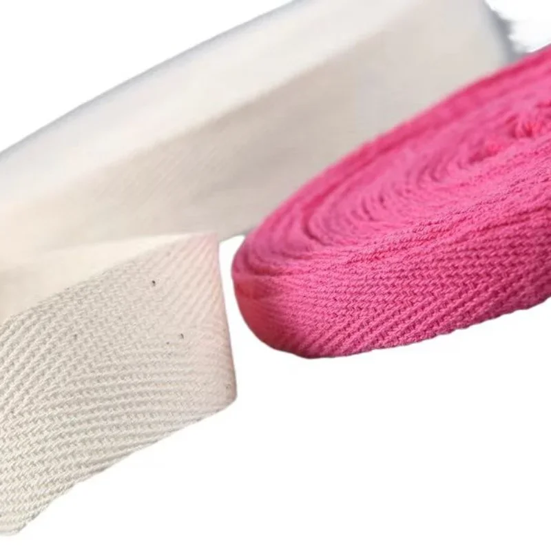 

100 м/лот, от 8 до 30 мм, хлопковая саржевая лента «елочка», натуральный белый аксессуар для одежды, рулонная поясная сумка, лямка «елочка», ремень для сумки