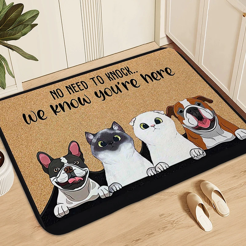 Pet Dog Cat Funny Doormat Entrance Door Veranda Floor Mat Useful Things for Home Living Room Floor Carpet Bedroom Bathroom Rug