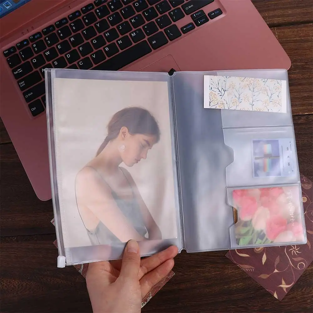 Pocket For Midori Travelers Passport Notebook Zipper Bag Notebook Storage Bag PVC Zipper Bag Journal Planner Card Holder