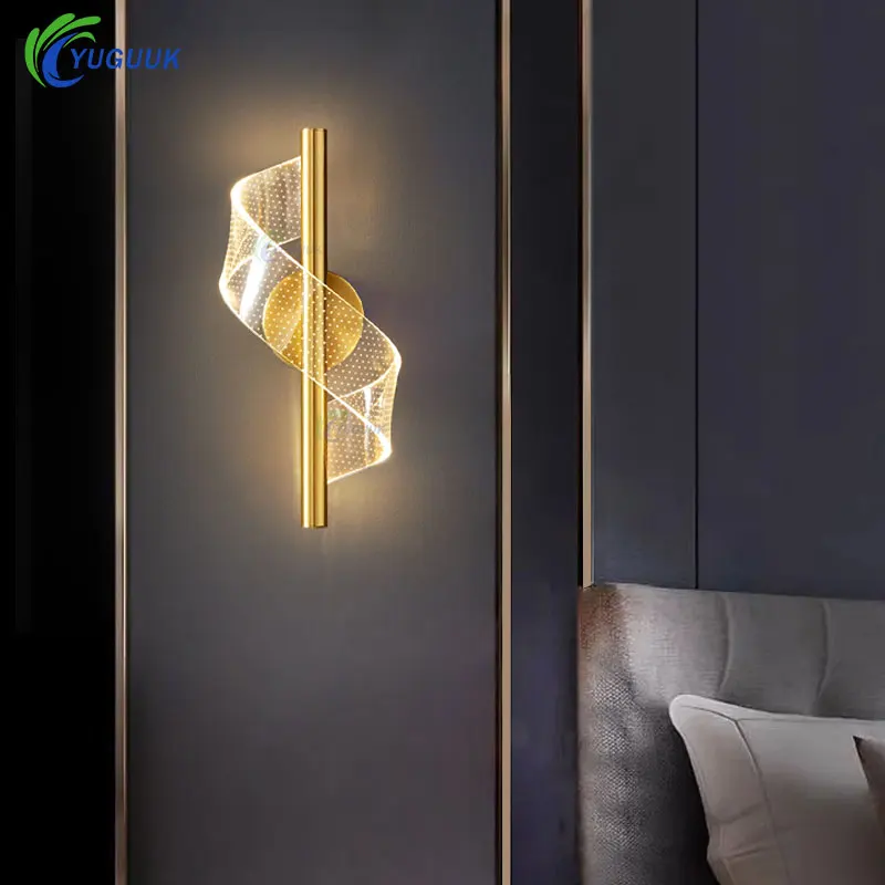 

Nordic LED Wall Lamp Indoor Lighting For Bedroom Bedside Parlor Background Wall Light Modern Indoor Decoration Sconces