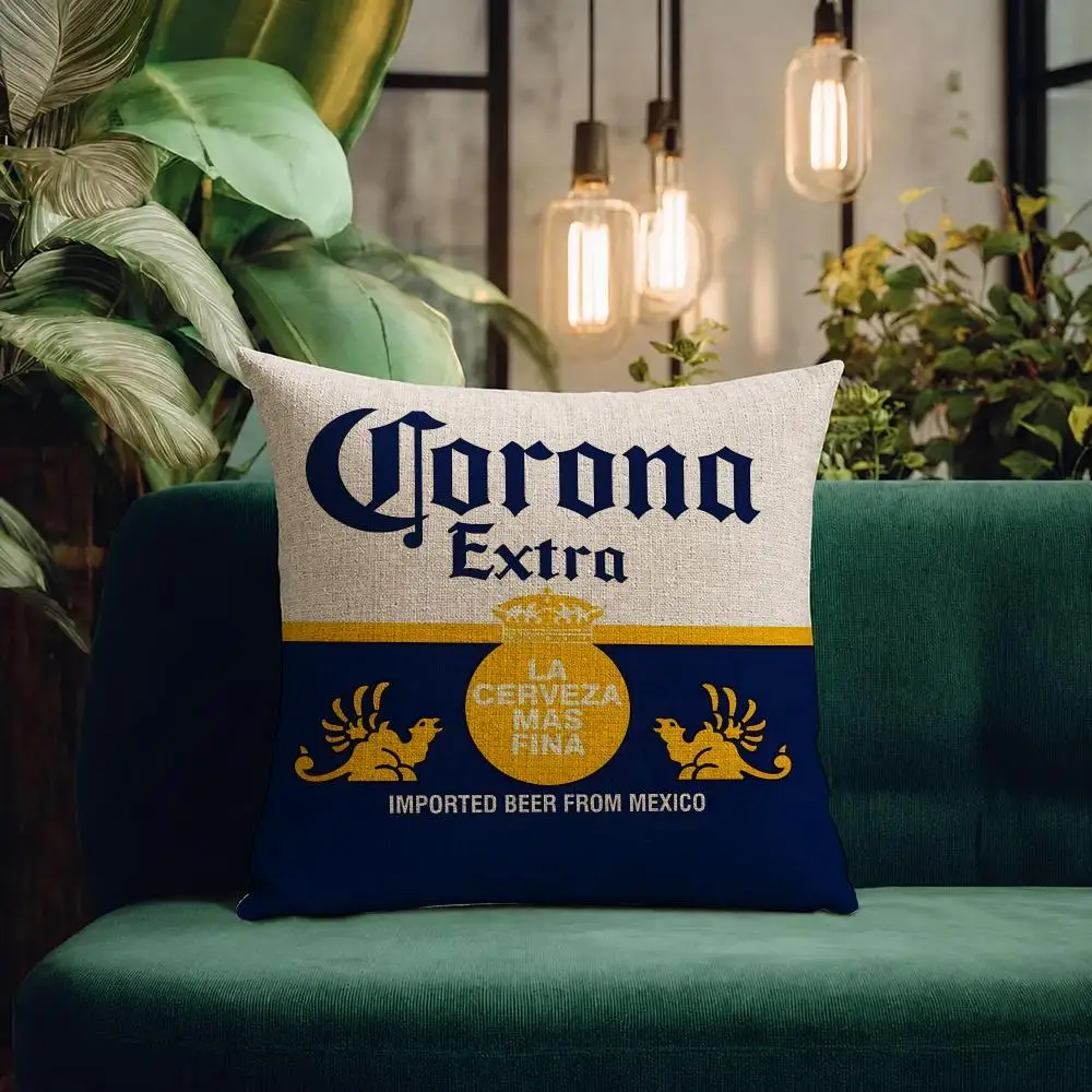 Brand Corona Cushion Cover Natural Linen Pillowcase Set Cushion Cover for Sofa Bedroom Chair