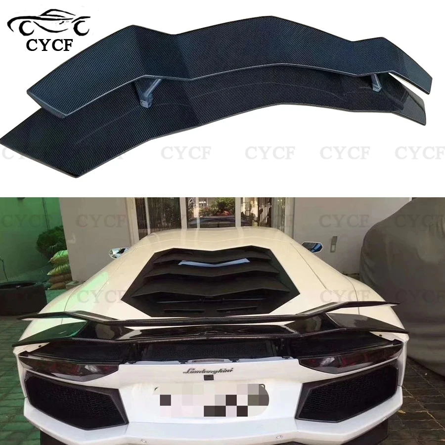 High quality Carbon Fiber Spoiler Tail fins For Lamborghini Aventador LP700 720 V Style Rear Trunk Guide Wing Rear Wing Body Kit