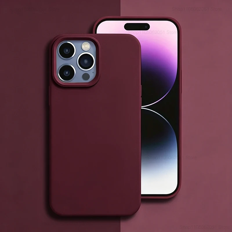 Original Silikon-Handyhülle für iPhone 18 17 16 15 14 13 18 Pro Max 16 Plus Air Einfarbige Schutzhülle gegen Stürze und Stöße – Detail 13