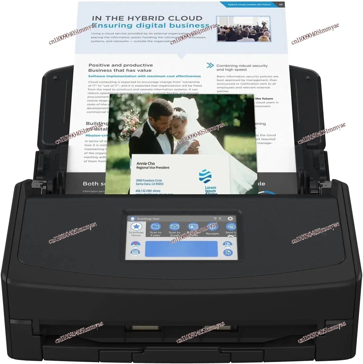 ScanSnap iX1600 Wireless or USB High-Speed Cloud Enabled Document, Photo & Receipt ScannerNEW