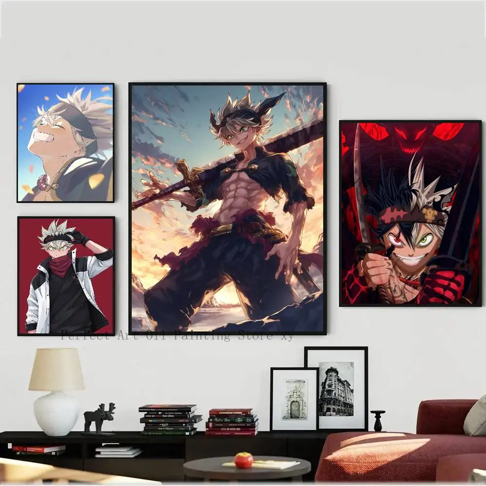 Asta Anime Black Clover Posters Living Room Bar Cafe Quality Canvas Vintage Style Comics Painting Art Home Wall Decor Picture view 4