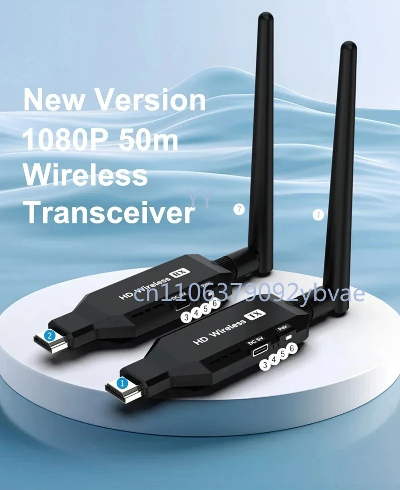 Wireless Wifi HDMI Extender Audio Video Transmitter Receiver Display Adapter 1 Send and 2 Receive 1TX 2RX for Laptop PC To 2 TV