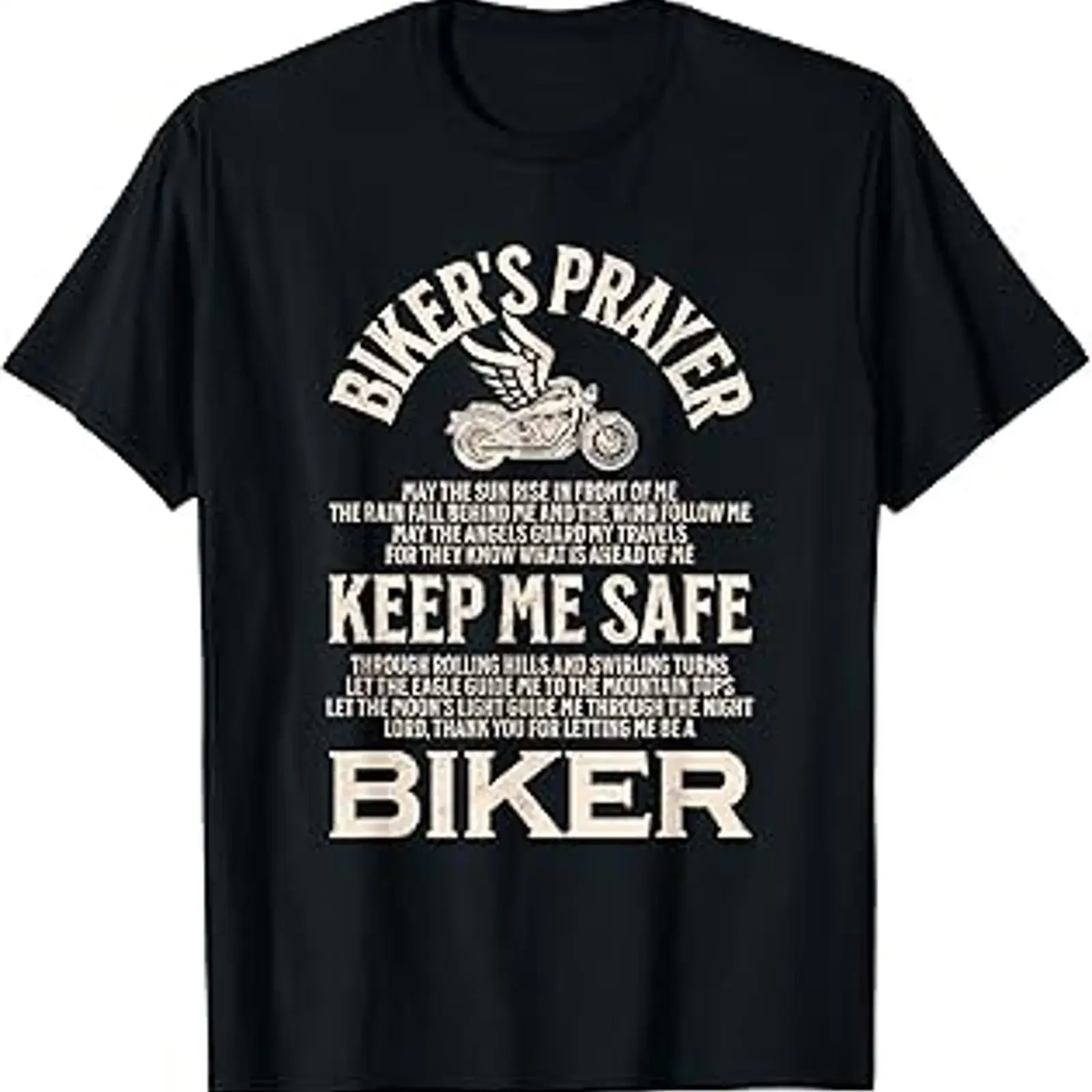 Biker's Prayer Vintage Motorcycle Biker Motorcycling Lovers T Shirt vintage Washed Slightly designer clothes Versatile fashion