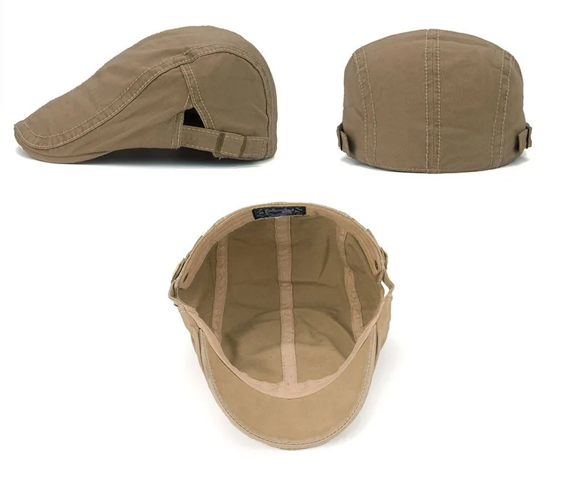 قبعة بيريه للرجال، قبعة كاجوال لربيع الخريف، قبعة بيسبول ذات منقار عادي قابلة للتعديل #4