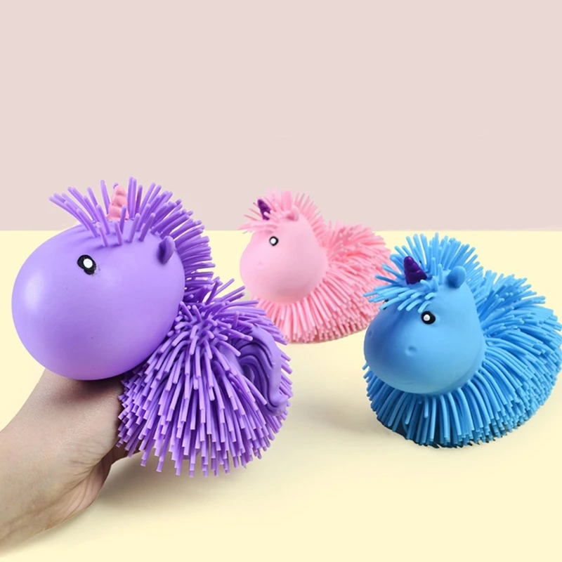 Squeeze Toy Antistress Dense Haired Soft Horse Toy Soft Stretchy Decompress Handsqueeze Toy for Office Anxiety Reduce