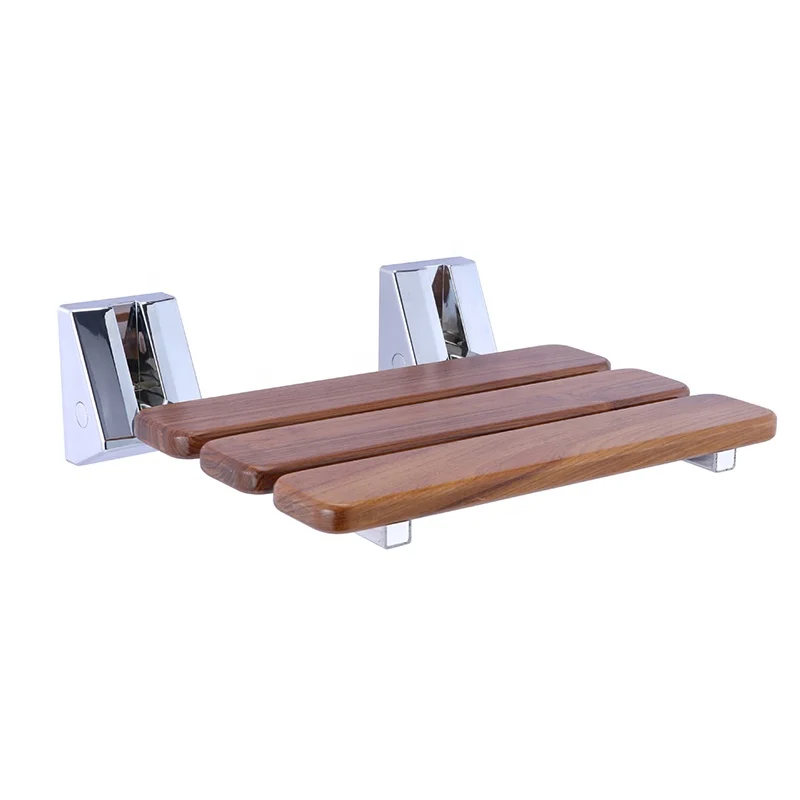 

Wooden retractable shower bathroom chair folding premium stool bench with fixed bathroom seat