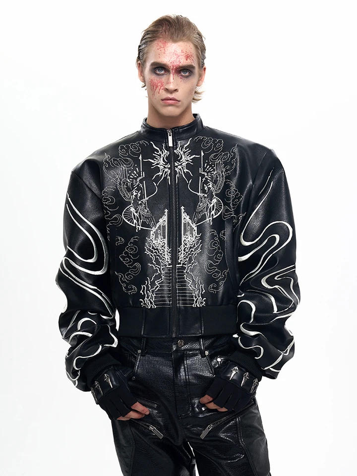 ジャケット・アウター Logo Embroidery High-neck Blouson Sc1da32f3155a45ce80567dd9989d8