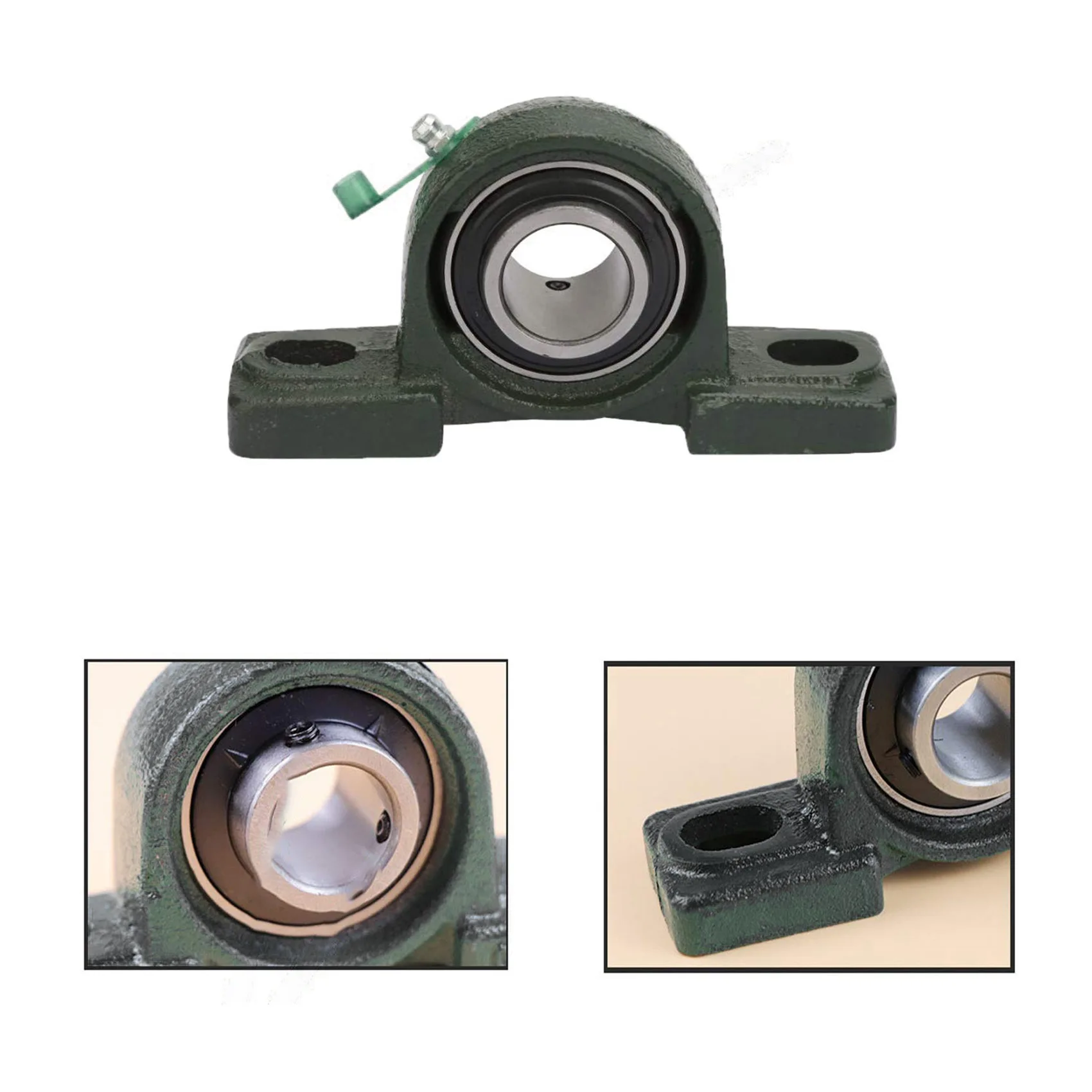 ABZL 2PCS-UCP205-16 Bearing Seat Mounting Ball Bearing Solid Cast Iron Base Diamond Seat