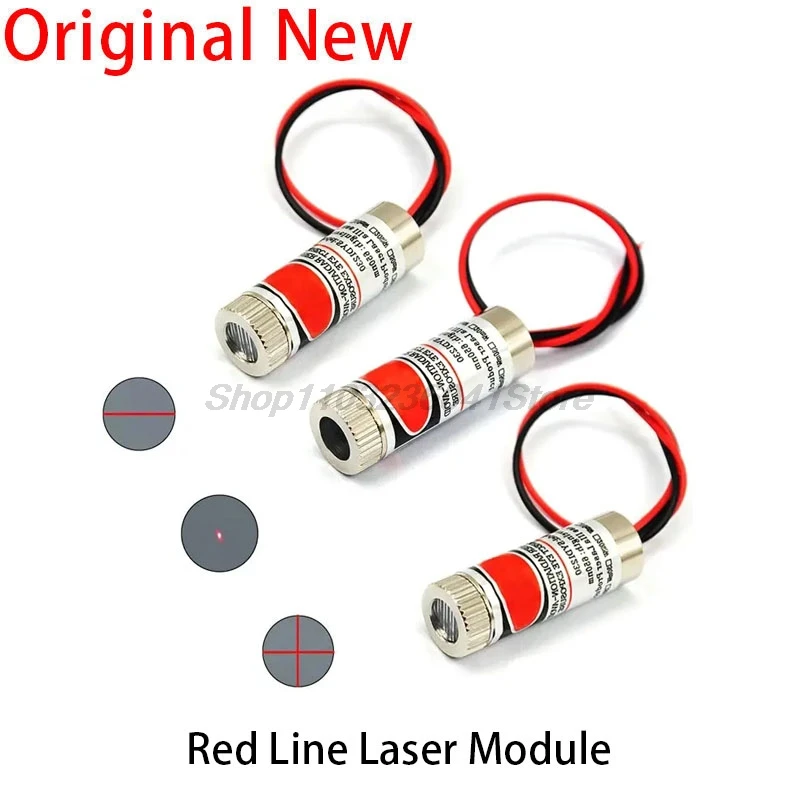 1PCS/5PCS 650nm 5mW Red Point / Line / Cross Laser Diode Module Head Glass Lens Focusable Industrial Class