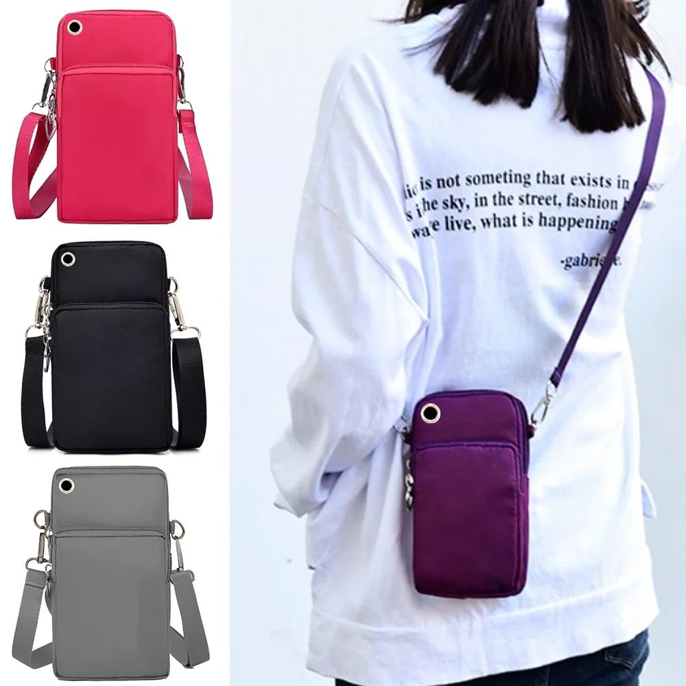 Mobile Phone Bags Case for IPhone Pro/Huawei/Xiaomi/samsung/HTC Universal Cell Phones Cover Purse Women Shoulder Sport Arm Bag