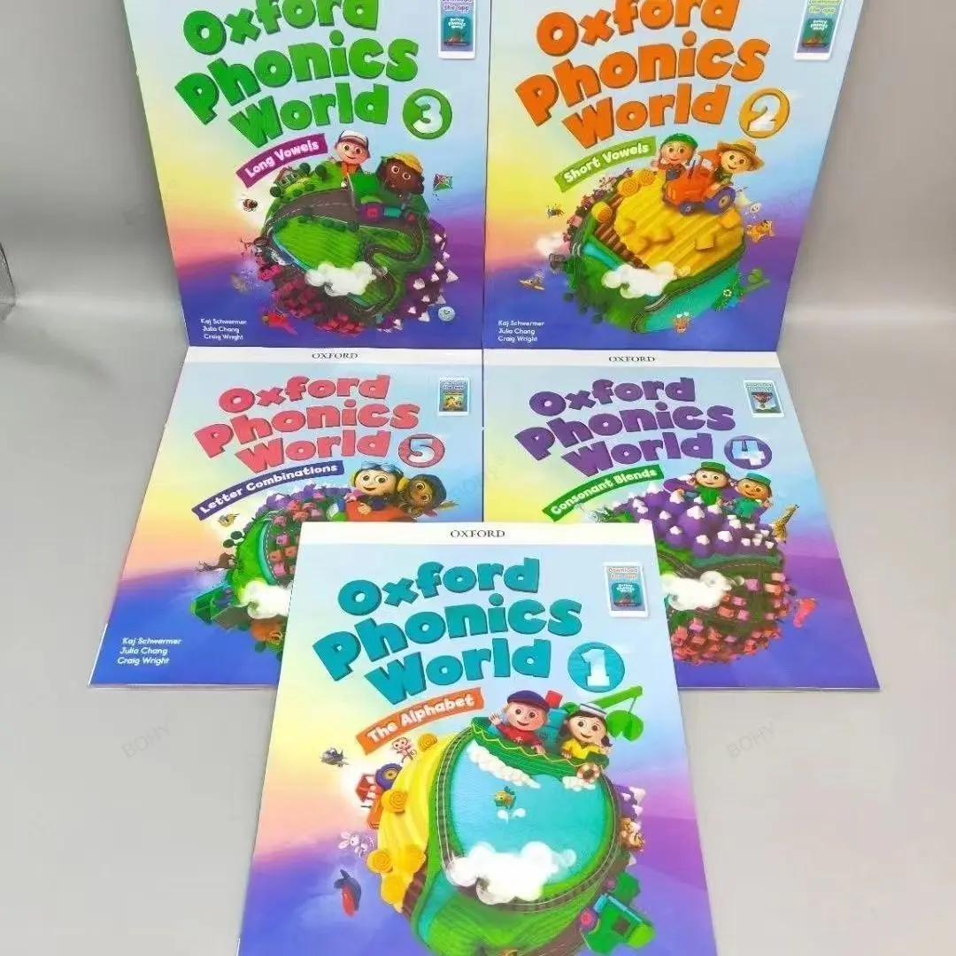 2 Books Oxford Phonics World Storybook Children Learning English Alphabet Case Workbook and Textbook Free Audio Send Your Email