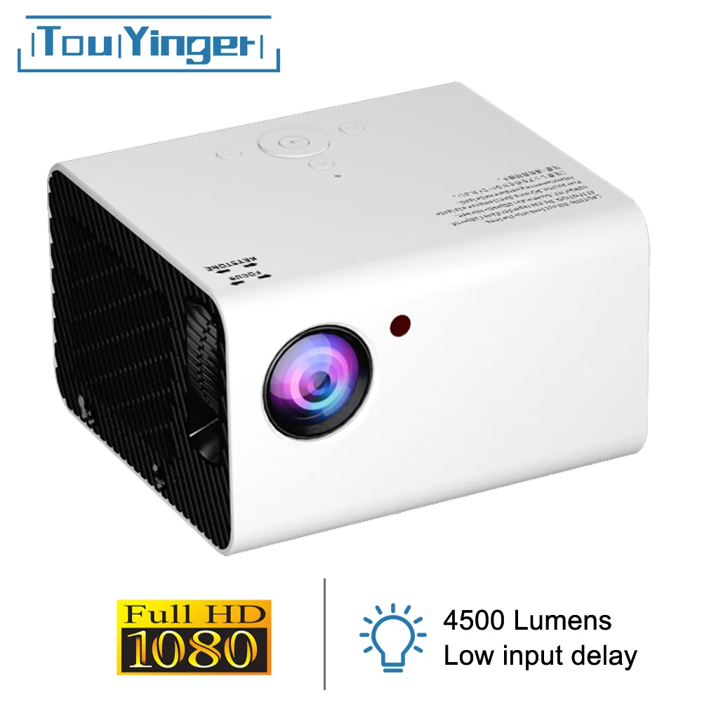 Touyinger H5 Mini LED Portable Projector 1920*1080P Resolution Support Full HD Video Beamer for Home Cinema Theater Pico Movie