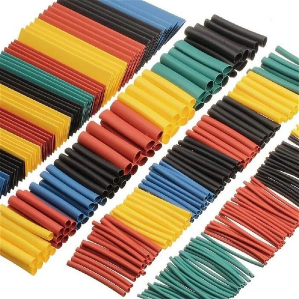 164/328/530 Pcs 2:1 Polyolefin Shrinking Assorted Heat Shrink Tube Wrap Wire Cable Insulated Sleeving Tubing Set