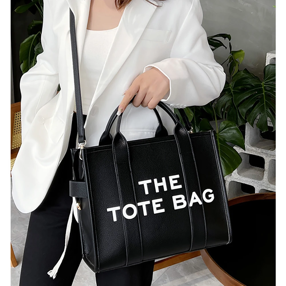 Imagem -03 - Bolsa Tote para Mulheres Crossbody Bolsa Feminina Novas Palavras Sólidas Lette Leisure Bolsa Grande pu Bolsa Bolsa de Moda de Luxo Bolsa de Designer Bolsas Tote Femme Bolsas para Mulheres Bolsas para a Mulher 2023 o