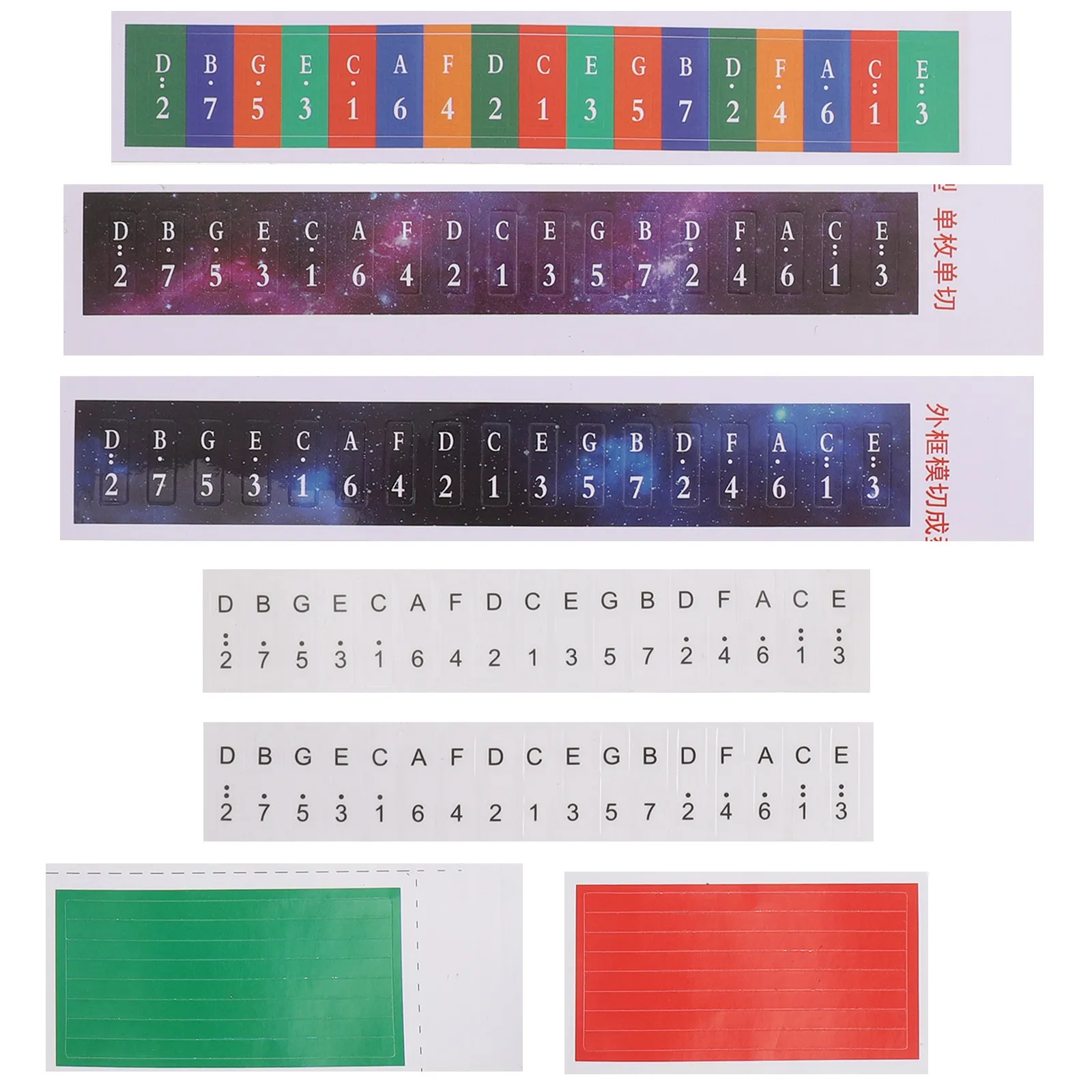 5Sets Thumb Piano Note Stickers Beginner Practice Reminder Training Sticker Keyboard Labels Instrument Supplies Enhance Skills