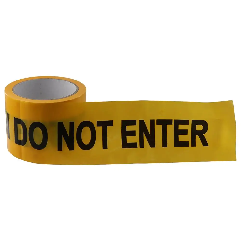 Do Not Enter Yellow Caution Tape Roll 7.5cm*100m Safety Barrier Hazard Warning Barricade Tape Halloween Caution Tape