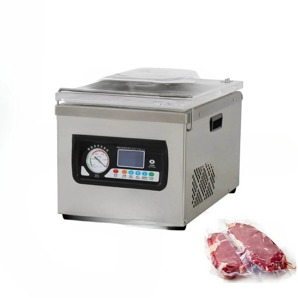Máquina de envasado al vacío de arroz de escritorio pequeña 260B, máquina de vacío de una sola cámara para alimentos