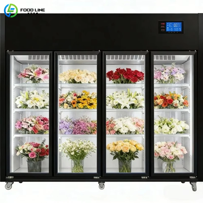 Customized Digital Control Flower Preservation Fridge Commercial Floral Refrigerator Showcase Flower Display Cooler