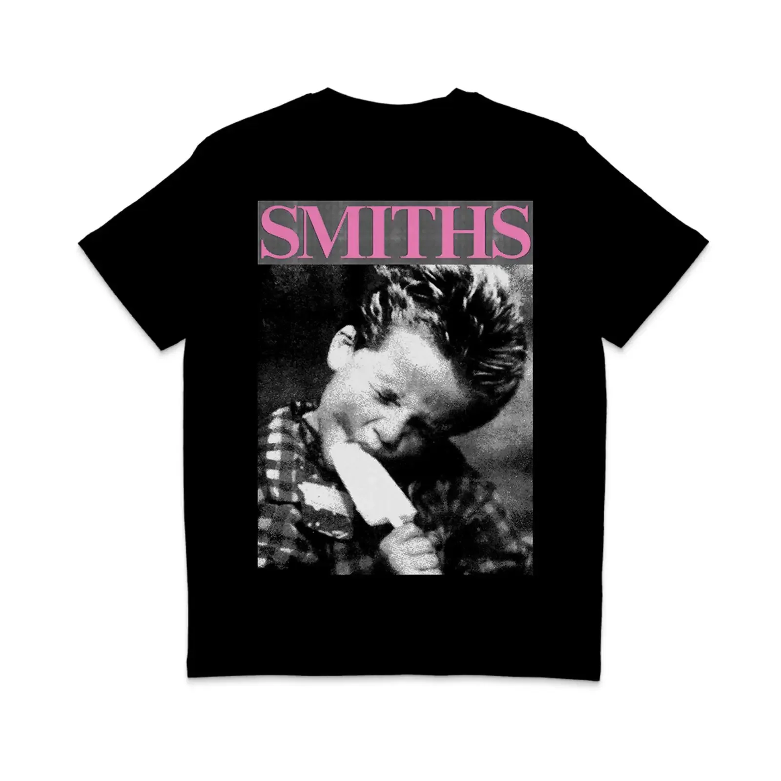 THE SMITHS amp 39 Boy With Lolly 1986 Pink Black T Shirt vintage Washed Casual Slightly streetwear Stretched Versatile Unisex