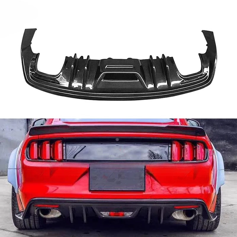

Suitable For 15-17 Ford Mustang Mustang Carbon Fiber Rear Lip Flame Tail Lip Rear Bumper Spoiler Modification