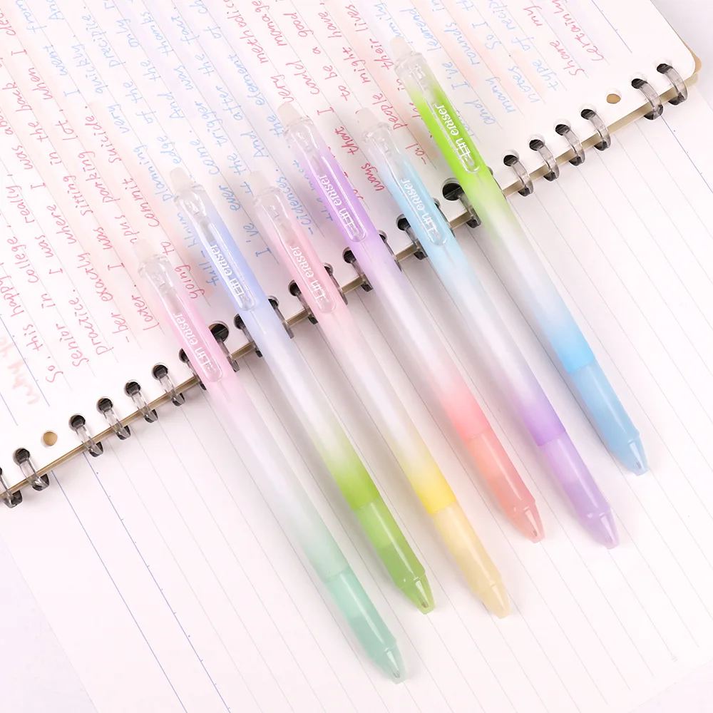 Wholesale 48pcs Blue Ink Erasable Pens for Writing Students School Things Study Accessories Supplies Bulk Stationery Aesthetic