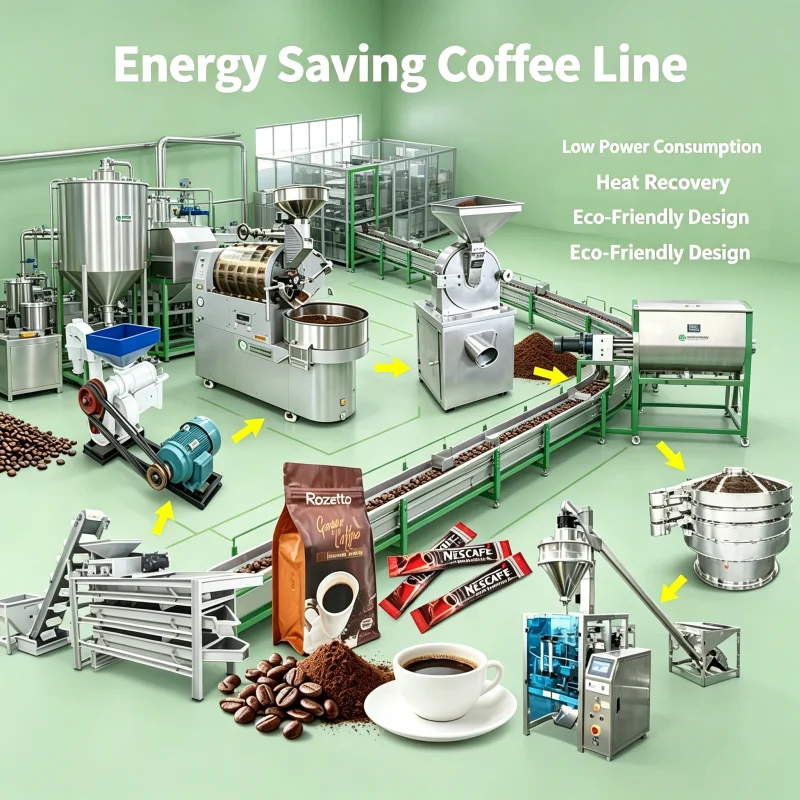 Turnkey Coffee Manufacturing Solution Iced Instant Coffee Production Line Cold Brew Coffee Bean Processing Plant Customized