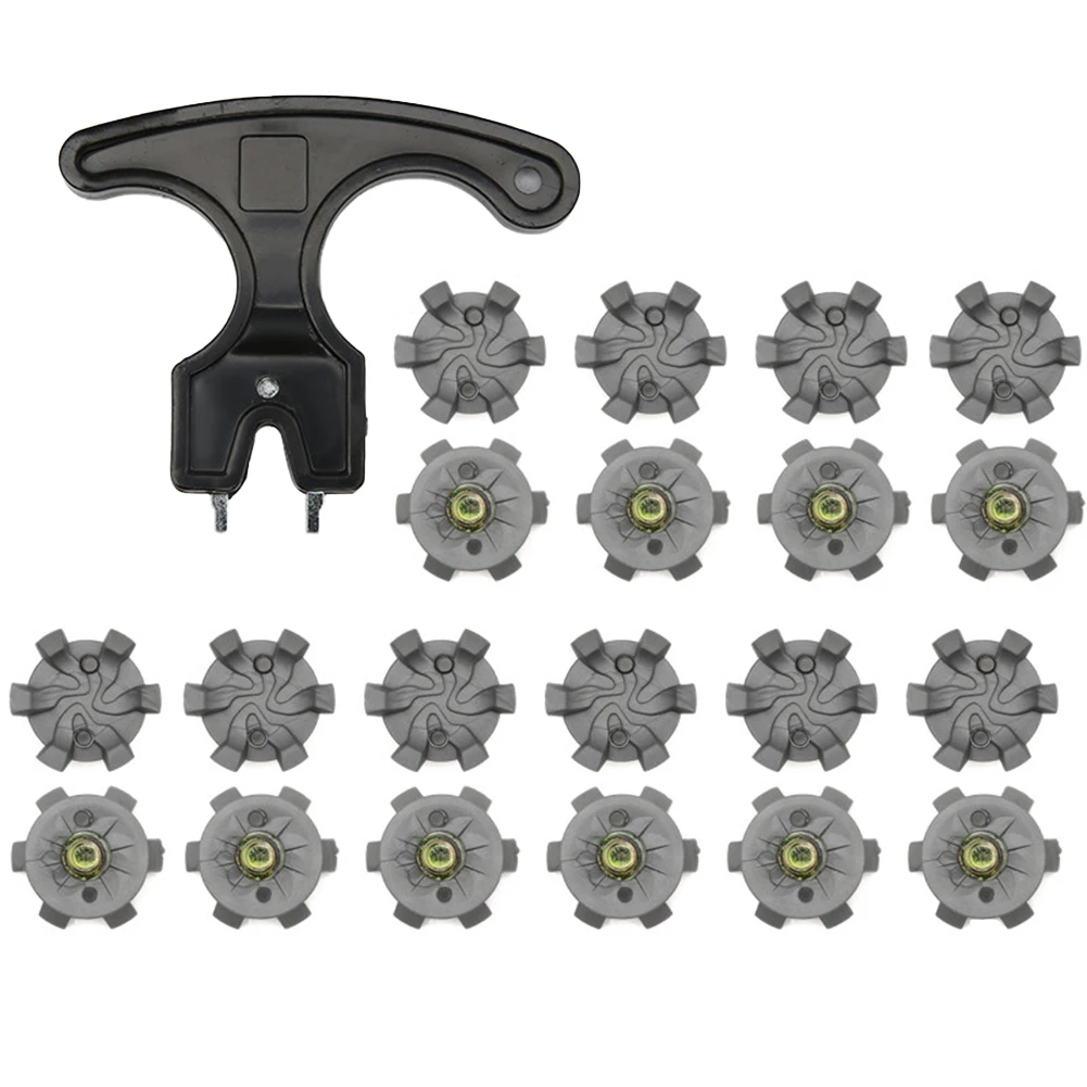

Golf Spikes Golf Shoe Spikes, 20Pcs Golf Cleats Shoe Replacement Spikes With Golf Spike Spanner Golf Spike Tool For Golf Player