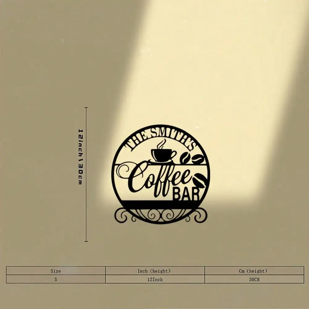 CIFBUY Metal Wall Art Smiths Coffee Bar Iron Sign Bean Steam Motif Powder Coated Kitchen Decor Coffee Lover Hanging Gift