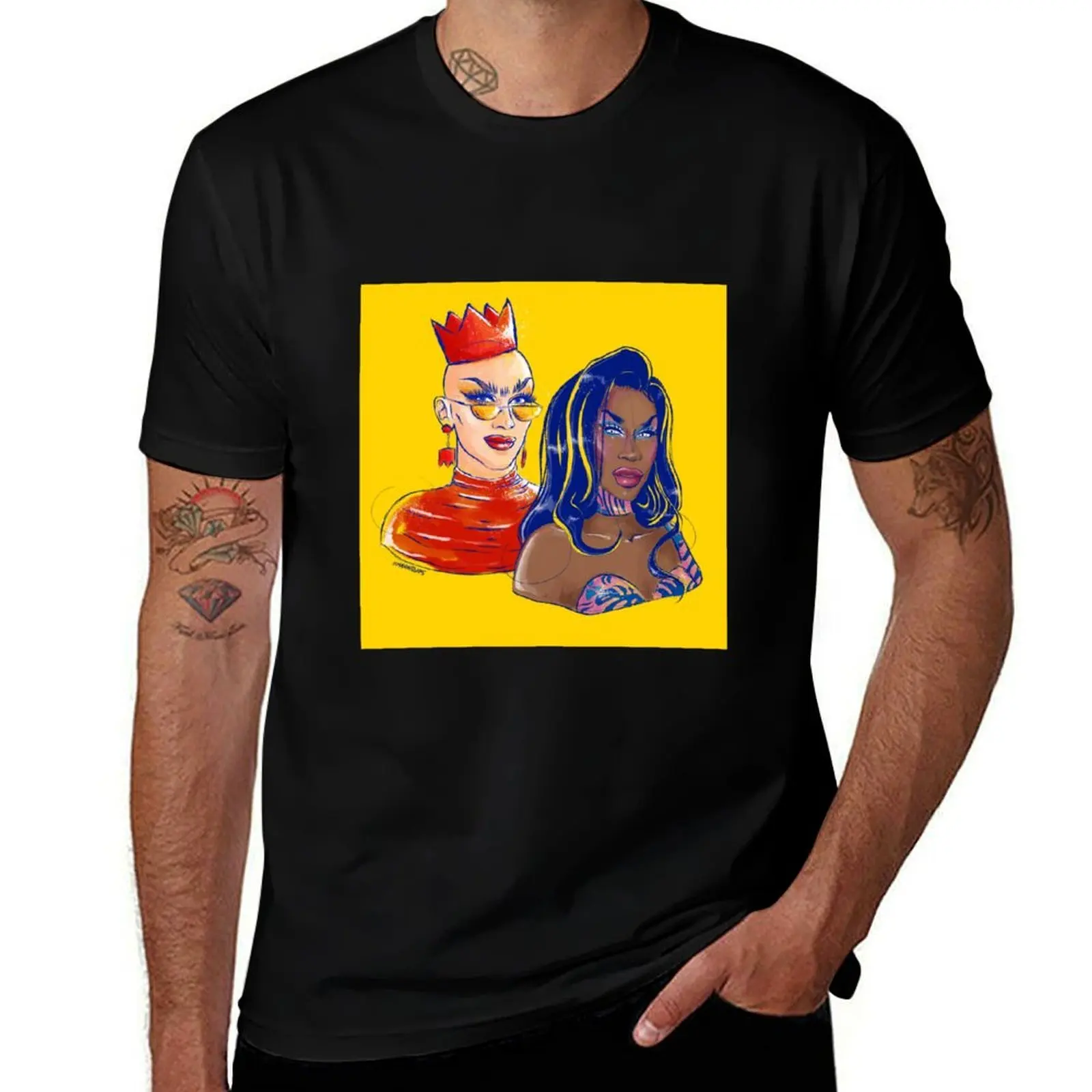 Sasha Velour and Shea Coulee T-Shirt Work Duty Casual T-Shirt
