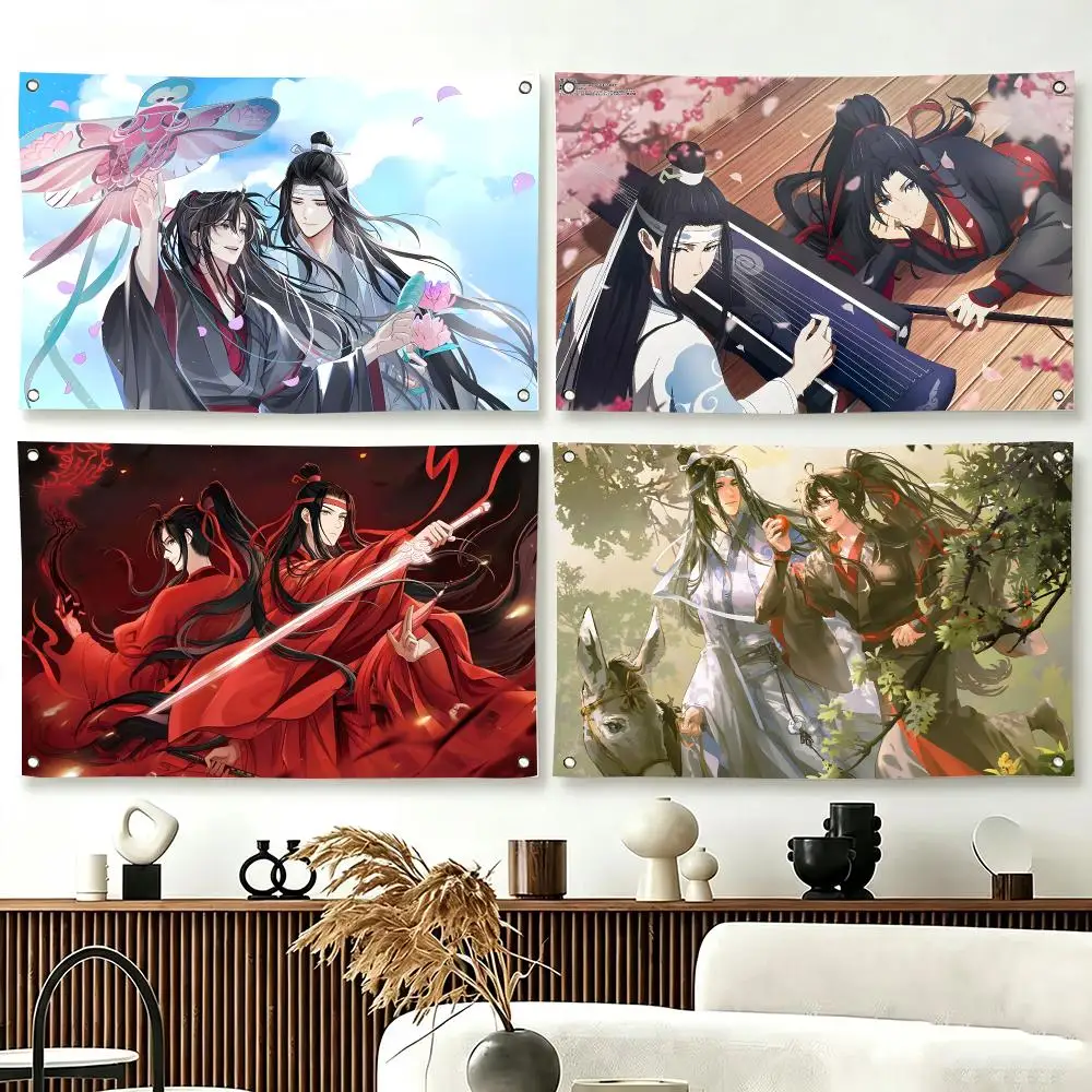 Chinese Animation Mo Dao Zu Shi Flags  For Living Room Home Dorm Decor Wall Outdoor Camping Party Banner Gifts