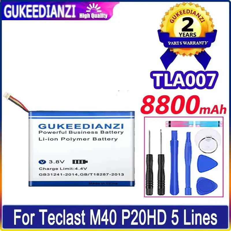 

TLA007 For Teclast M40 P20HD 5 Lines 8800Mah Laptop Battery Fast Charging