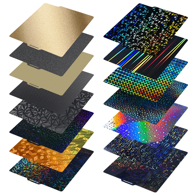 

257 мм * 257 мм двухсторонняя распылительная пластина PEI PET PEY пленка стальной лист горячая кровать для Bambu Lab X1C P1P P1S аксессуары для 3D-принтеров