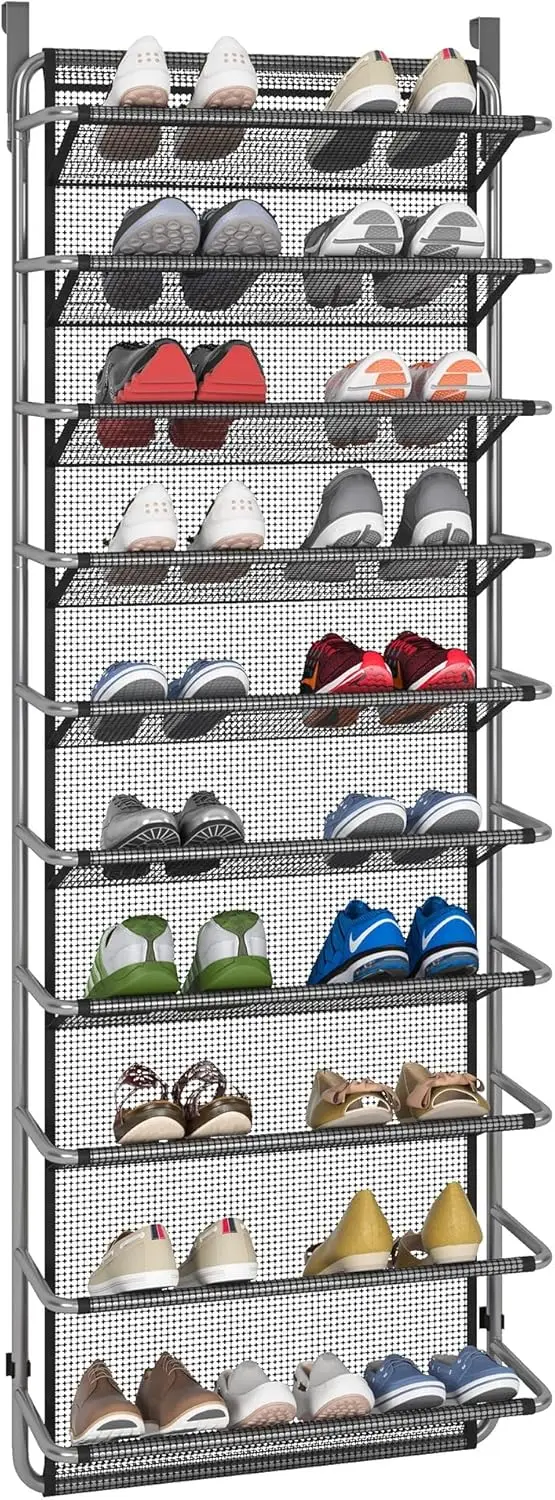 

10 Tier Shoe Rack Over The Door Shoe Organizer Hanging Shoe Storage The Door Shoe Rack for Closet