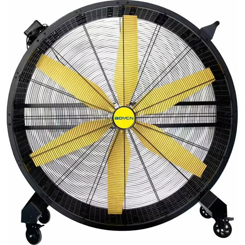Portable round electric cooling fan, high air volume, push-pull design, suitable for outdoor and home use
