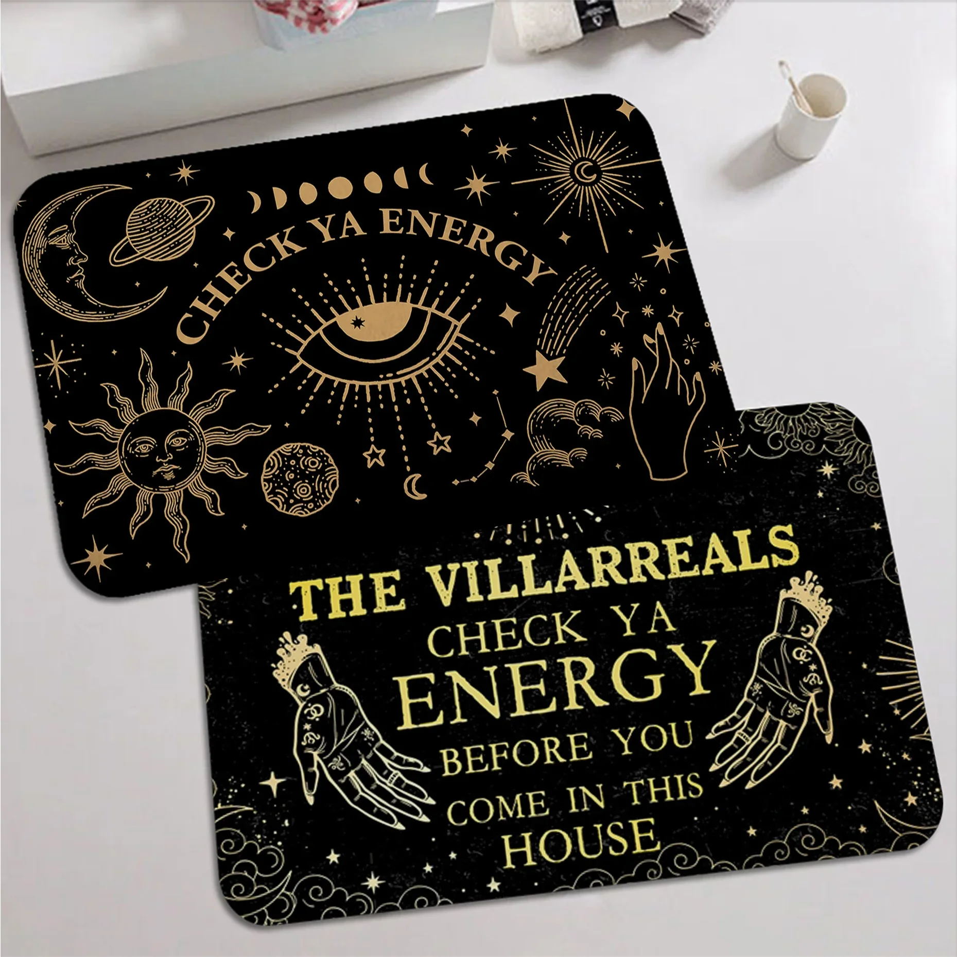 

Sun Moon Mandala Starry Sky 12 constellations Floor Mat Bath Mat Nordic Style Home Doormat Bathroom-Toilet Mats Welcome Doormat