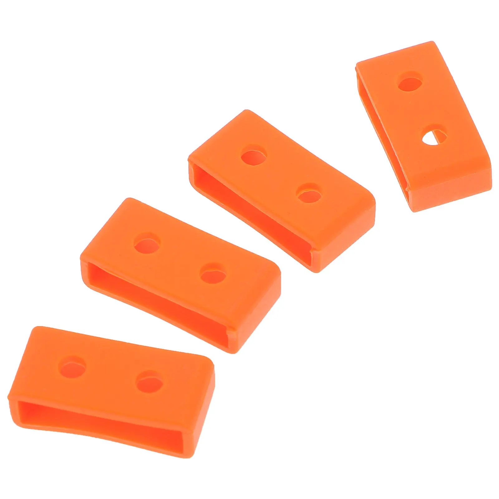 4Pcs Silicone Watch Band Loops 24Mm Retaining Rings for Watch Straps Flexible Sturdy Easy on Off Replacement Keepers Bright